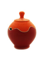 orange-rote Zuckerdose